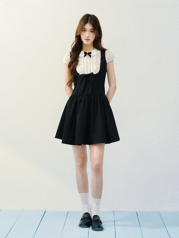 Black Doll Collar Dress