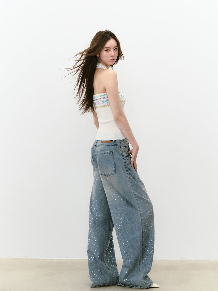 Floral Lace Off-Shoulder Bustier Vest