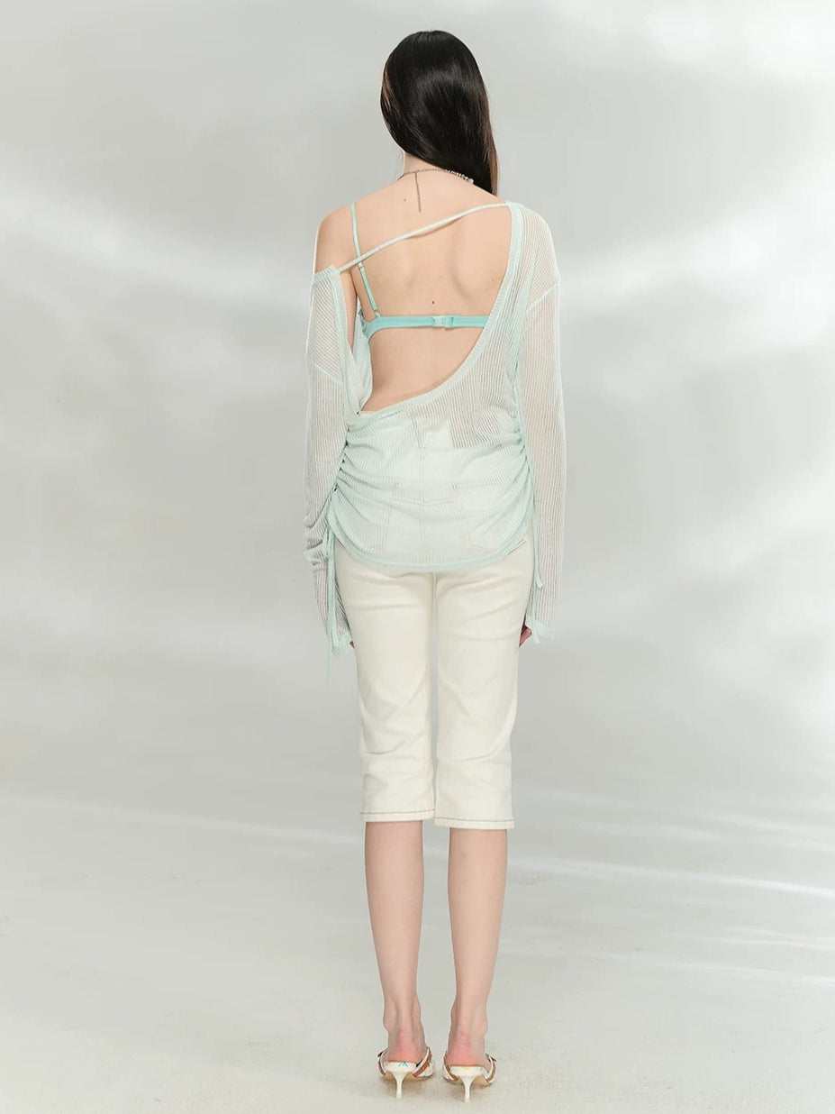 Sheer Knit Cover Top