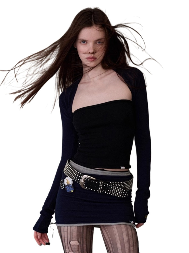 Solid Knit Two-way Set