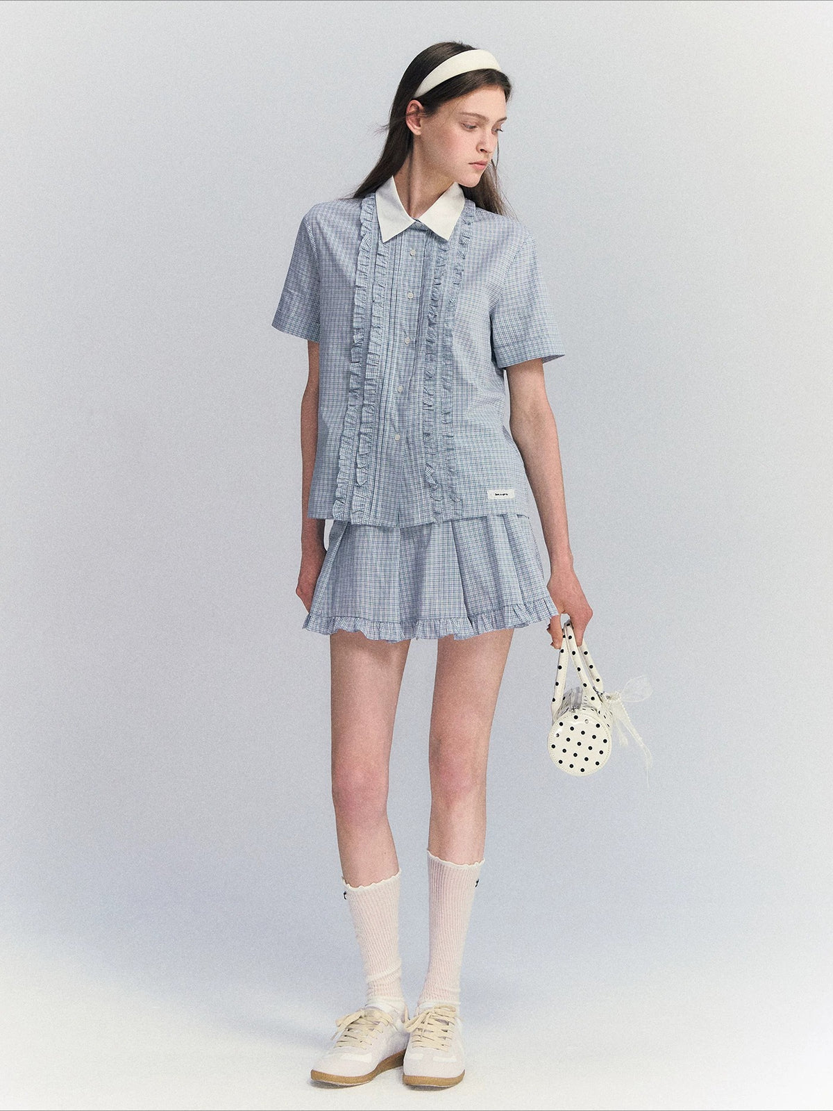Plaid Shirt Skirt Set