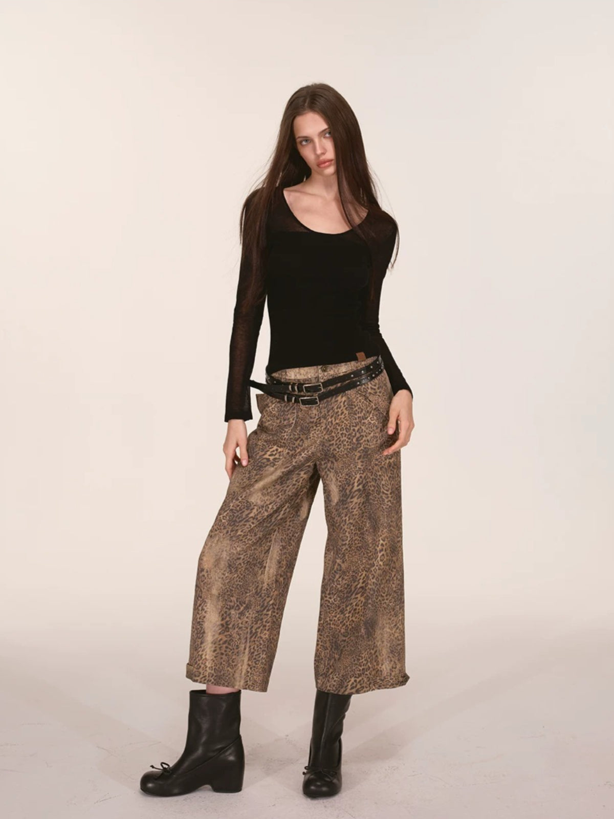 Sheer Mesh Layered Knit Top