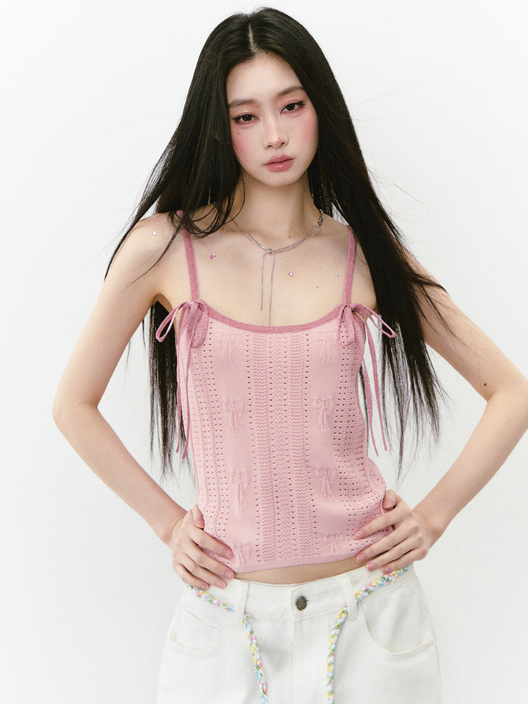 Spliced Bow Loose Sling Vest