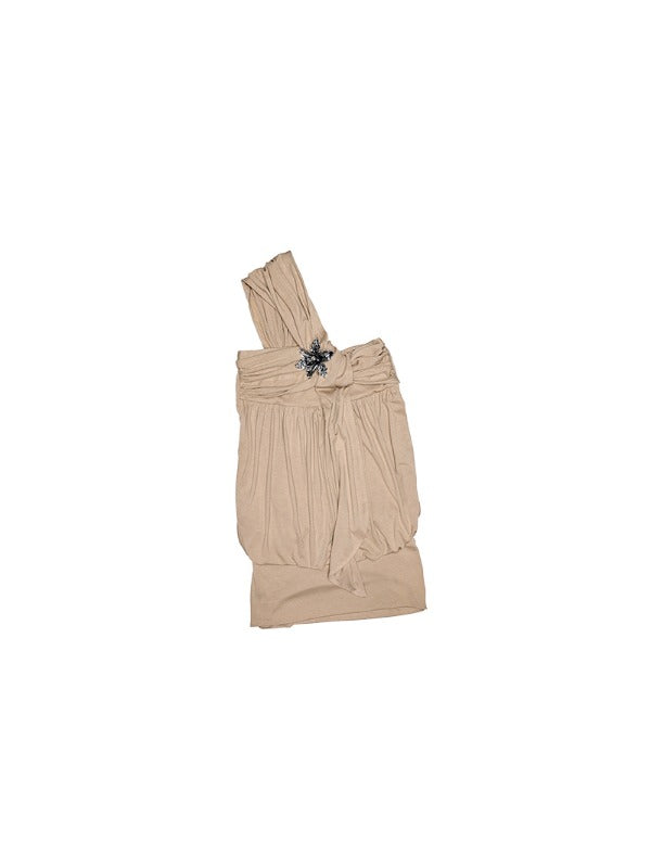 One-Shoulder Knotted Bud-shaped Strapless Dress