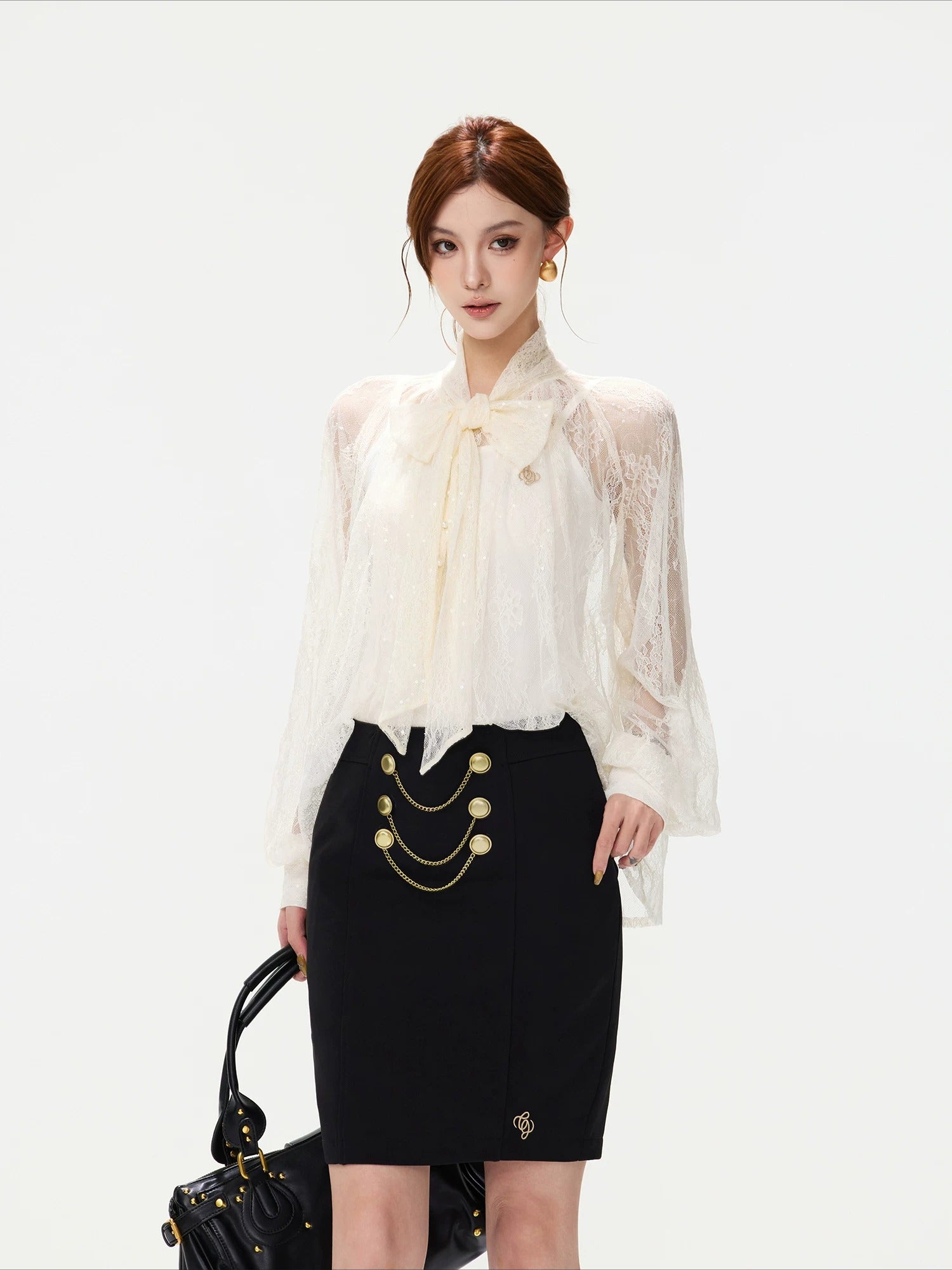 Medal Chain Mini Skirt