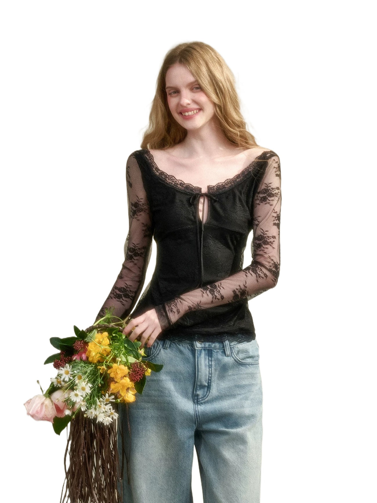 Lace Long Sleeve Top