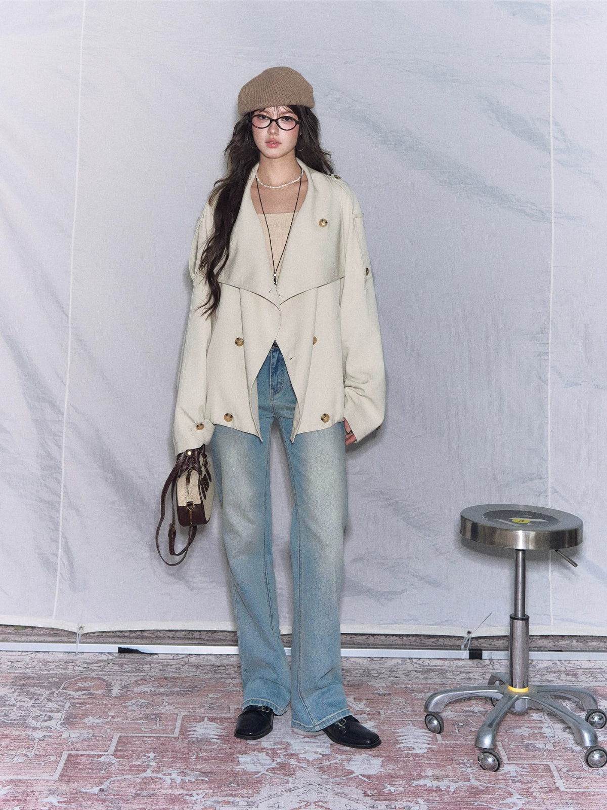 Double Breasted Short Jacket