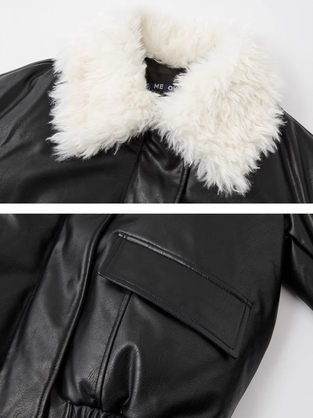 Black Detachable Fur Collar Down Jacket