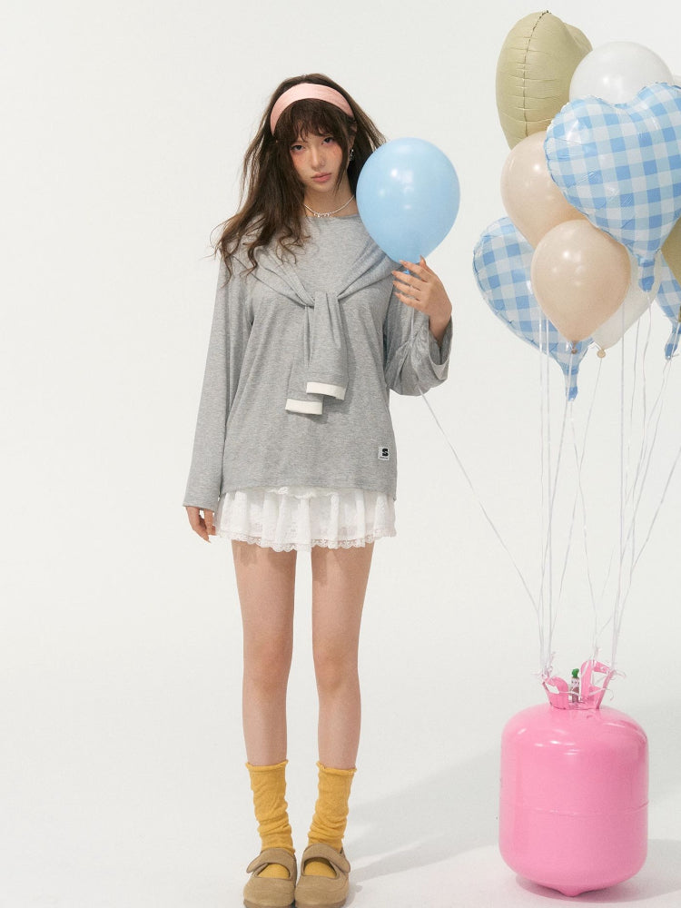 Lazy Style Layered Sun Protection Top