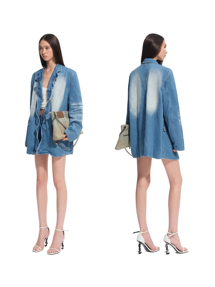 Ice Blue Lynx Denim Jacket