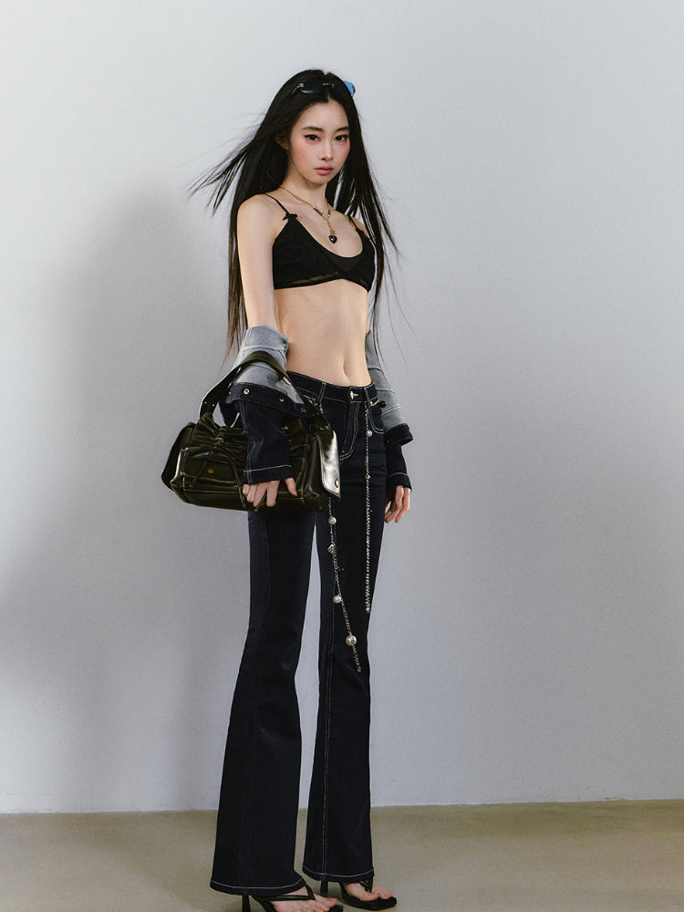 Double-Layer Structure Lace-Spliced Bra