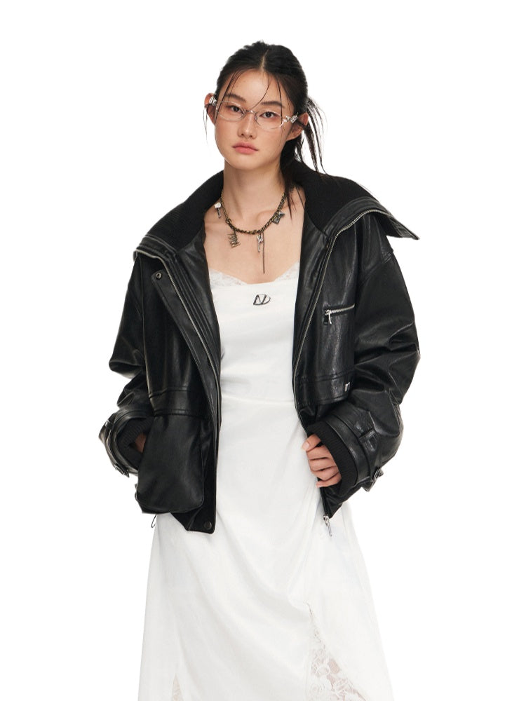 Punk Oversized Motorcycle Jacket