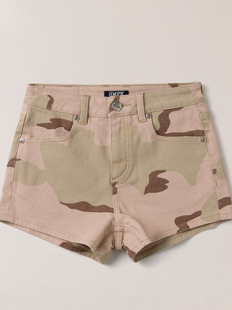 Compass Dancer Denim Flat Shorts Desert Camouflage