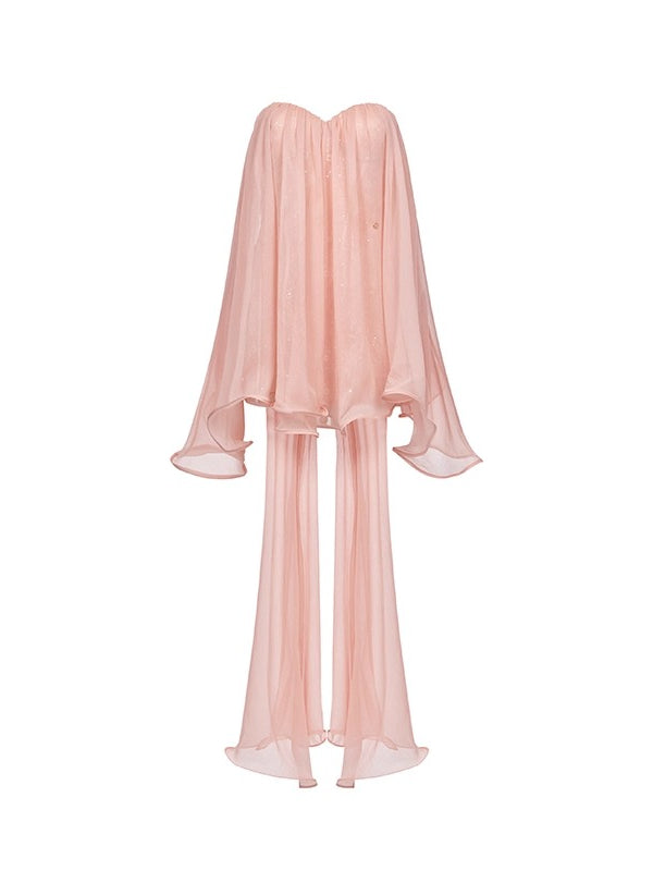 Thiri Chiffon Flowing Ribbons Dress