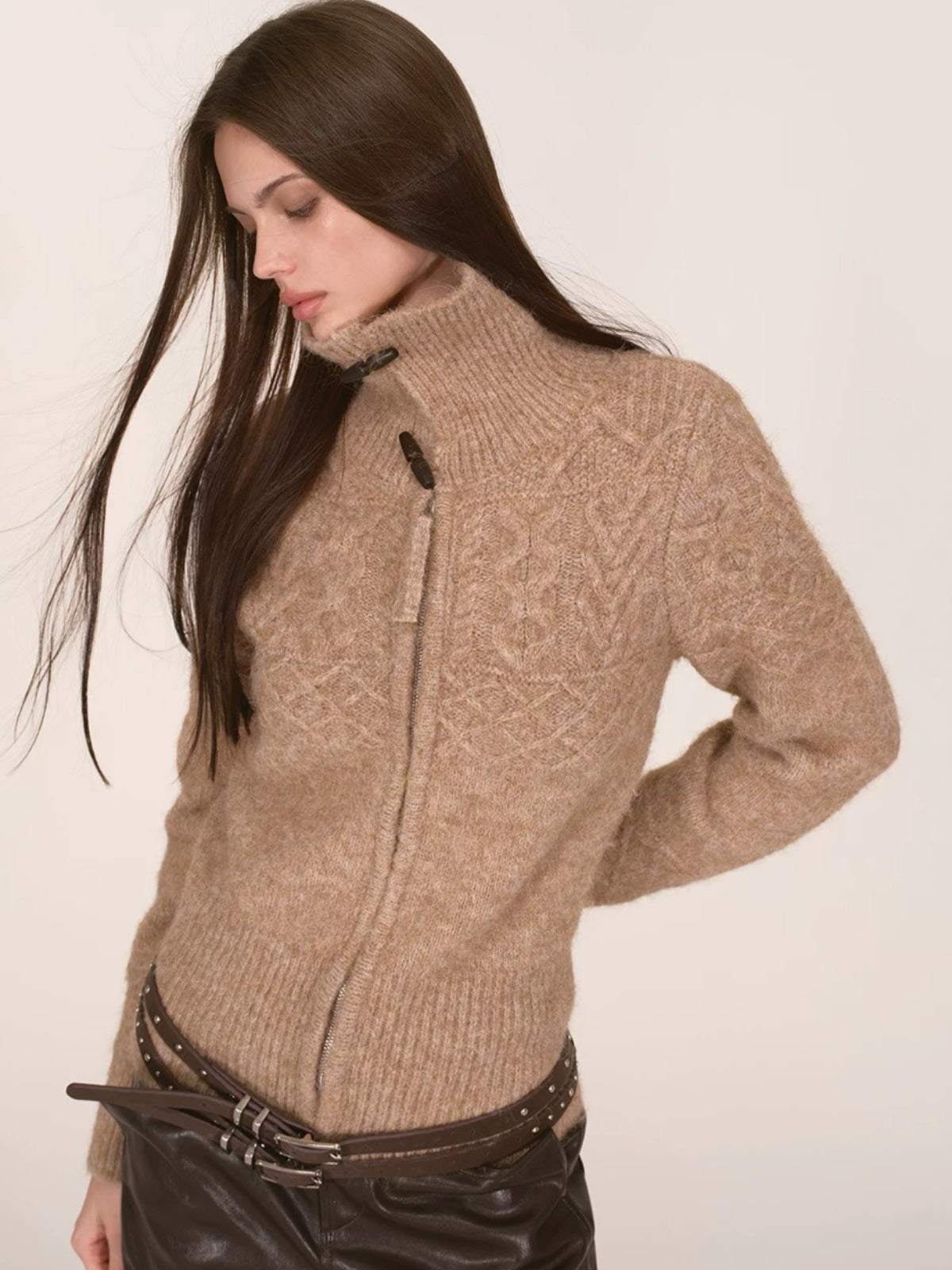 Vintage Toggle Cable Knit Cardigan
