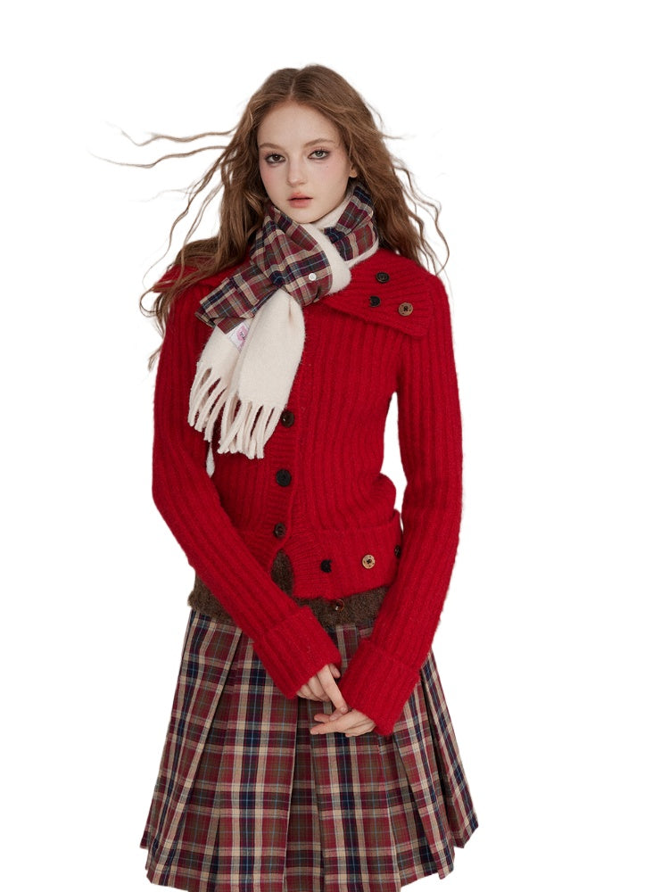 Wool Button Knitted Cardigan