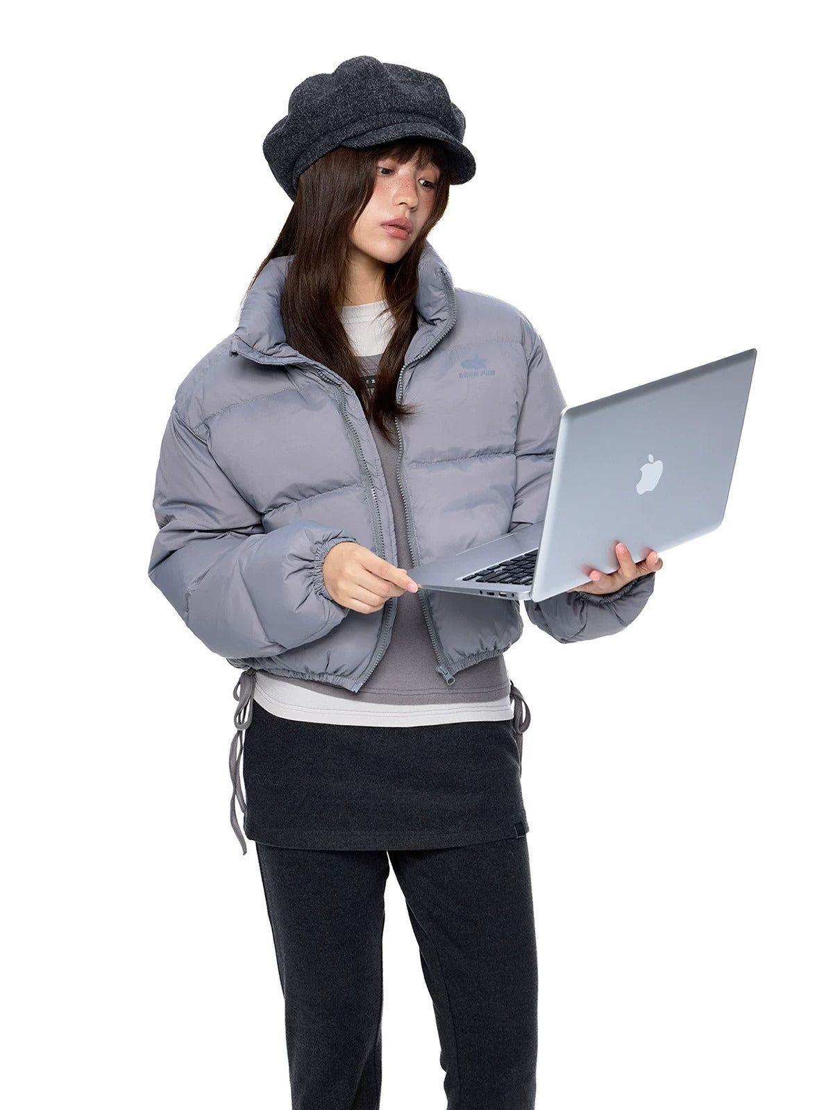 Maillard Cropped Down Puffer Jacket