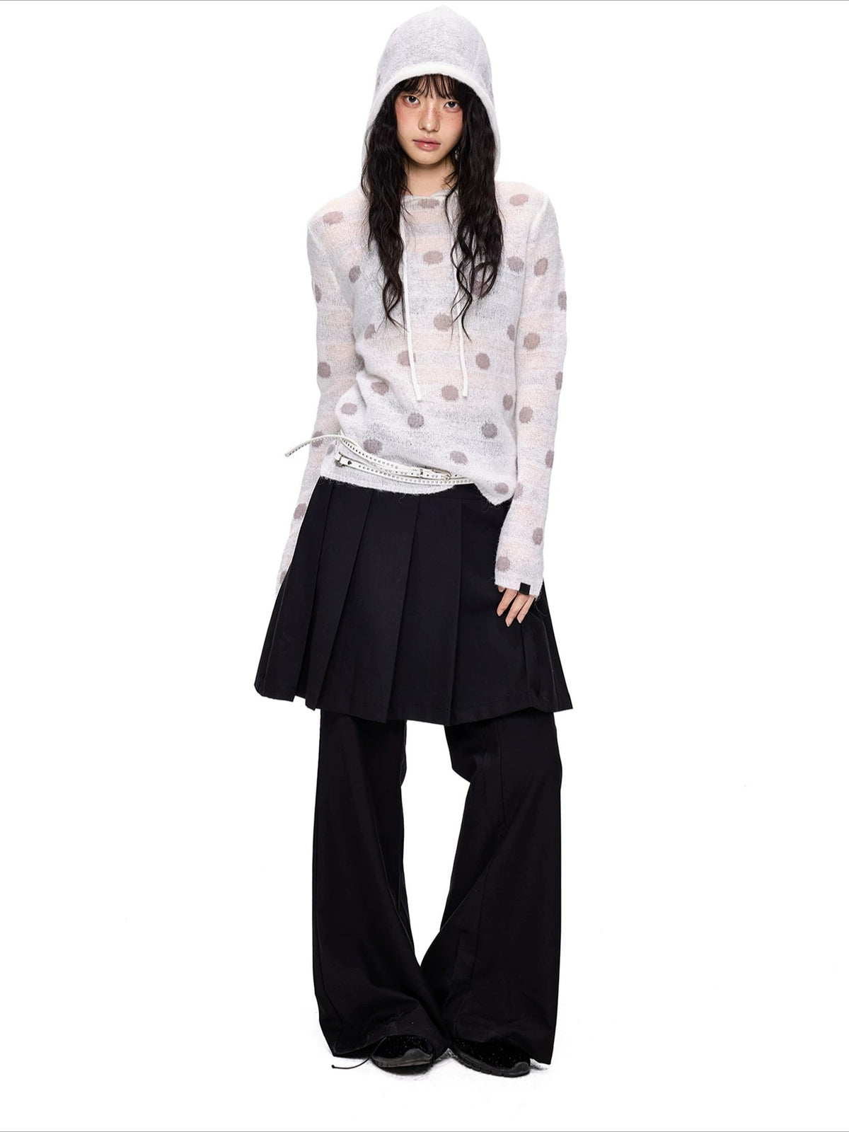 Pleated Skirt Flare Pants