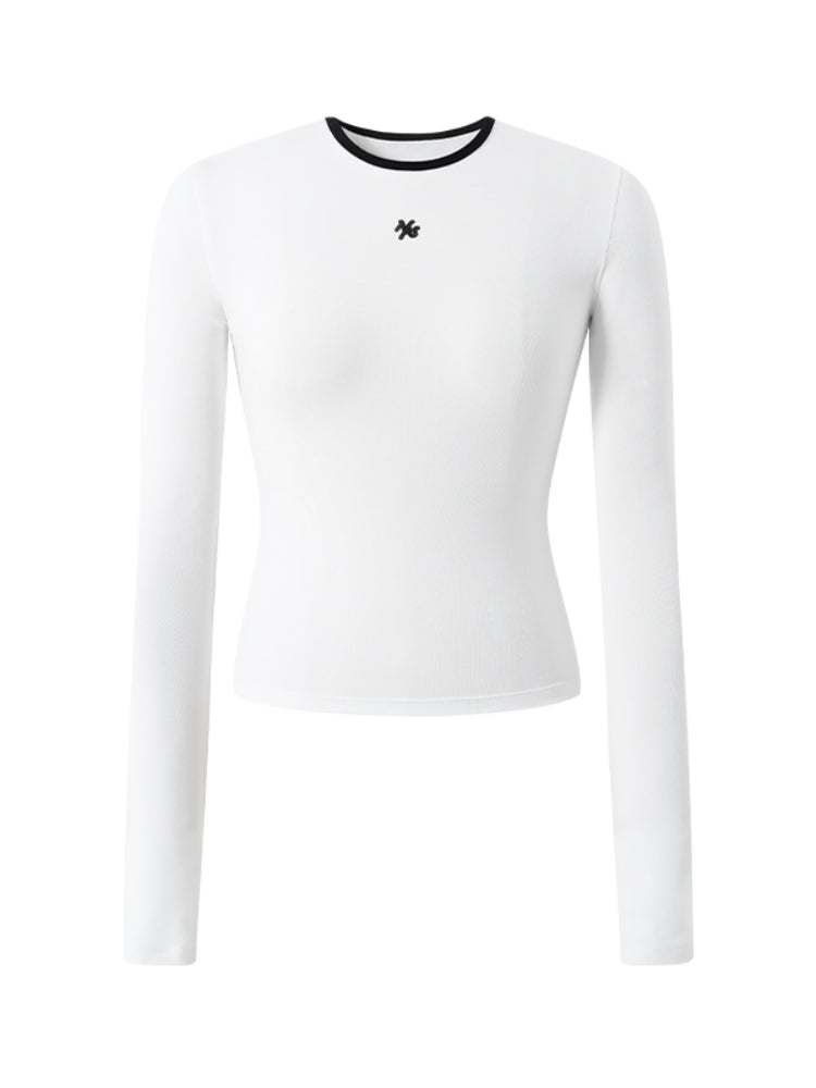 Modern Contrast-trim Regular-shoulder T-shirt