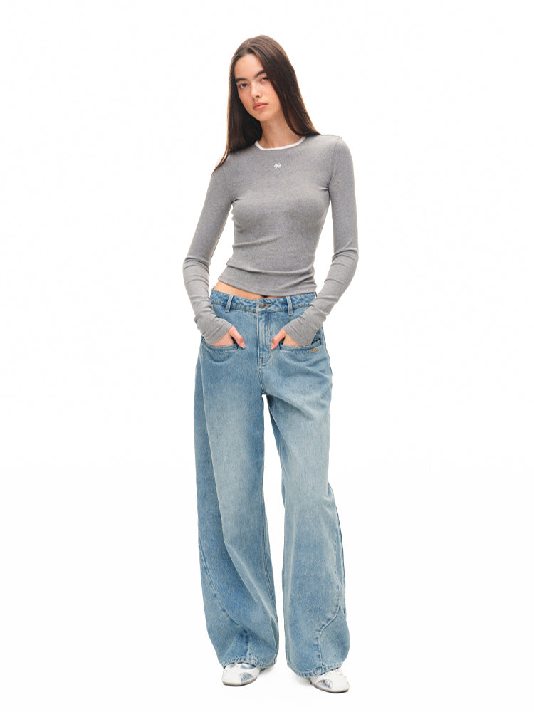 Modern Contrast-trim Regular-shoulder T-shirt