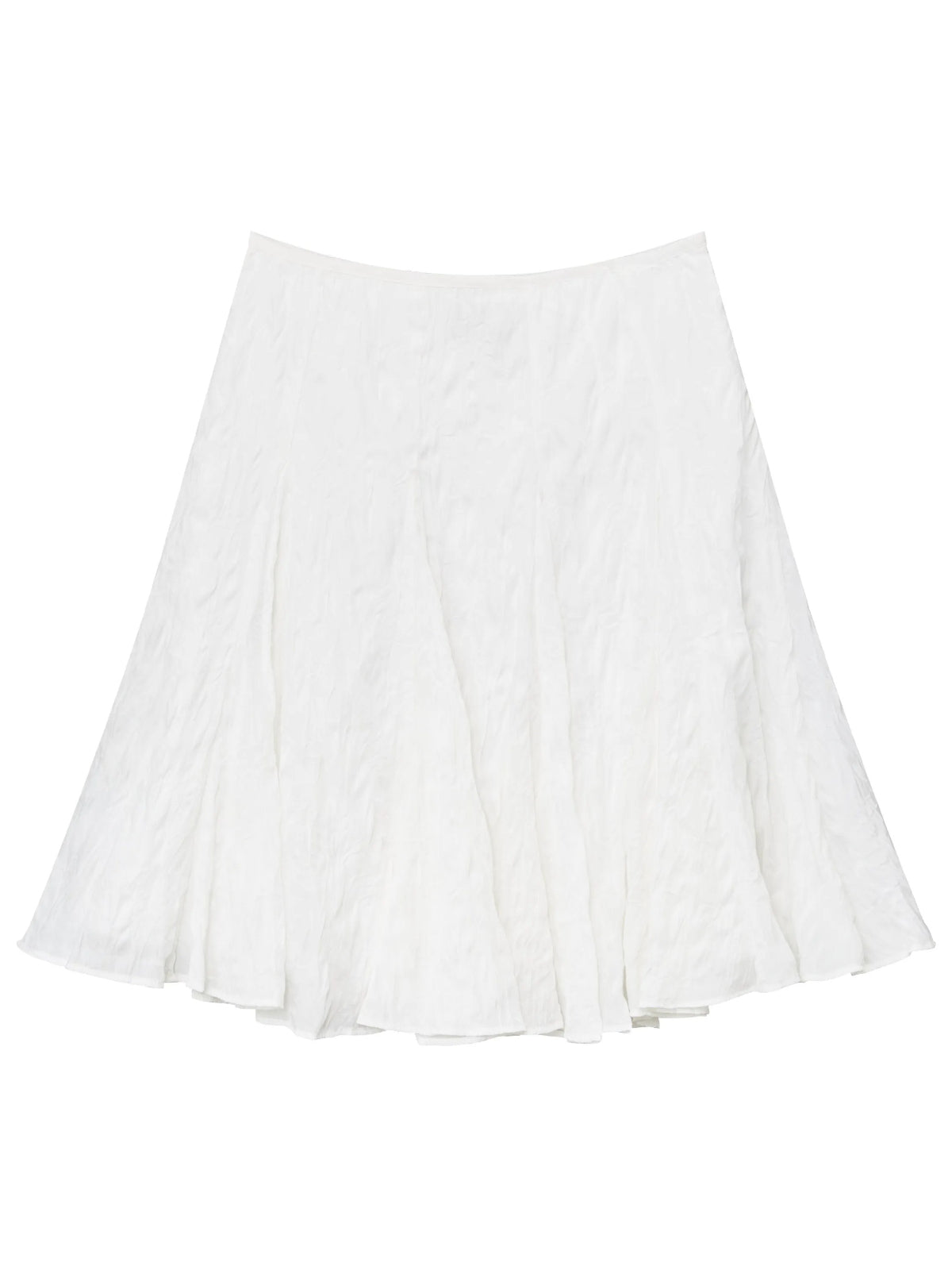 Crinkled A-Line Skirt