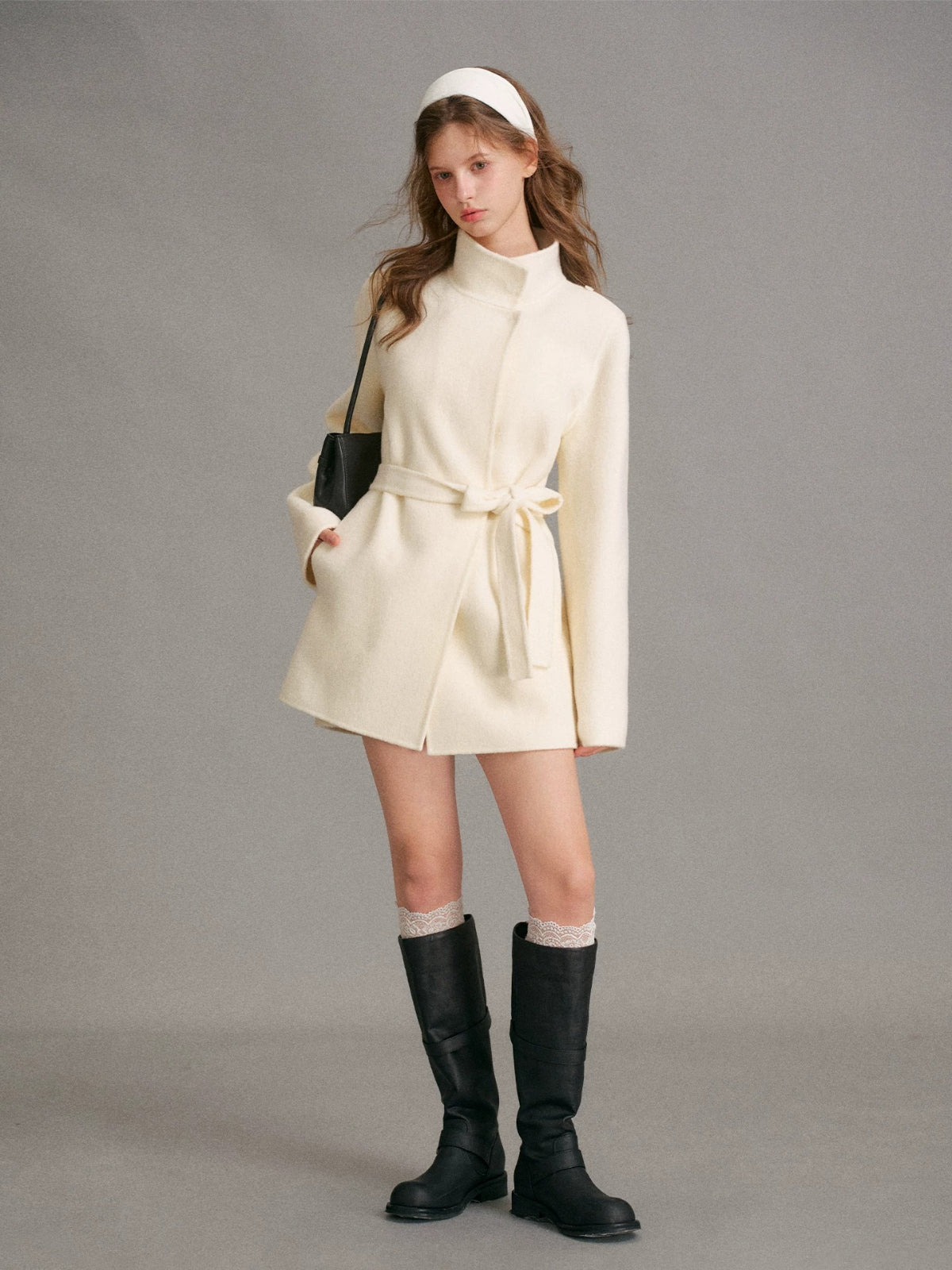 Detachable Cape Scarf Collar Coat