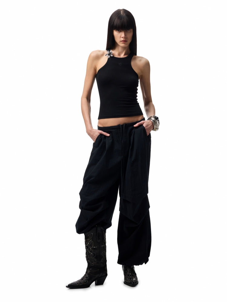 Washed-Distressed Balloon Work Pants