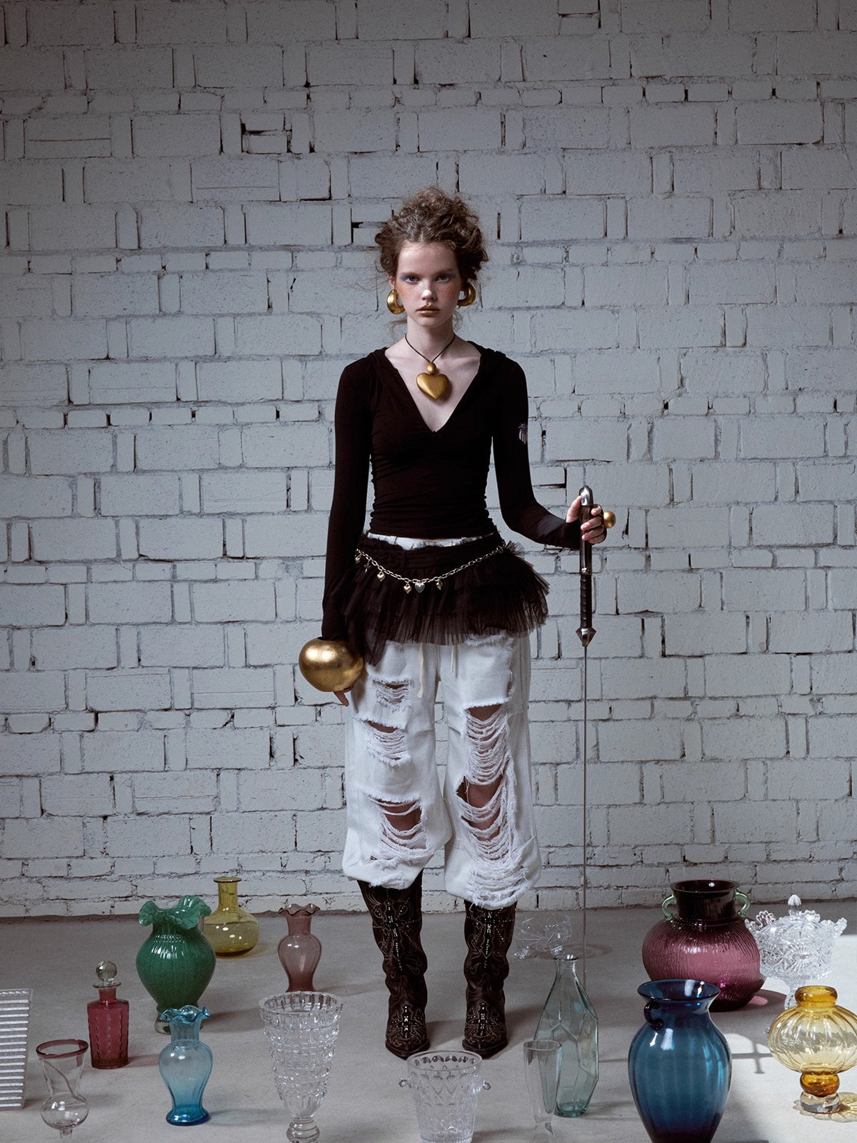 Hooded Zip Slim Long-Sleeve T-shirt