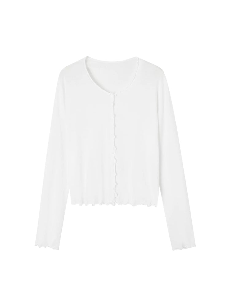 Mercerized Cotton Cardigan