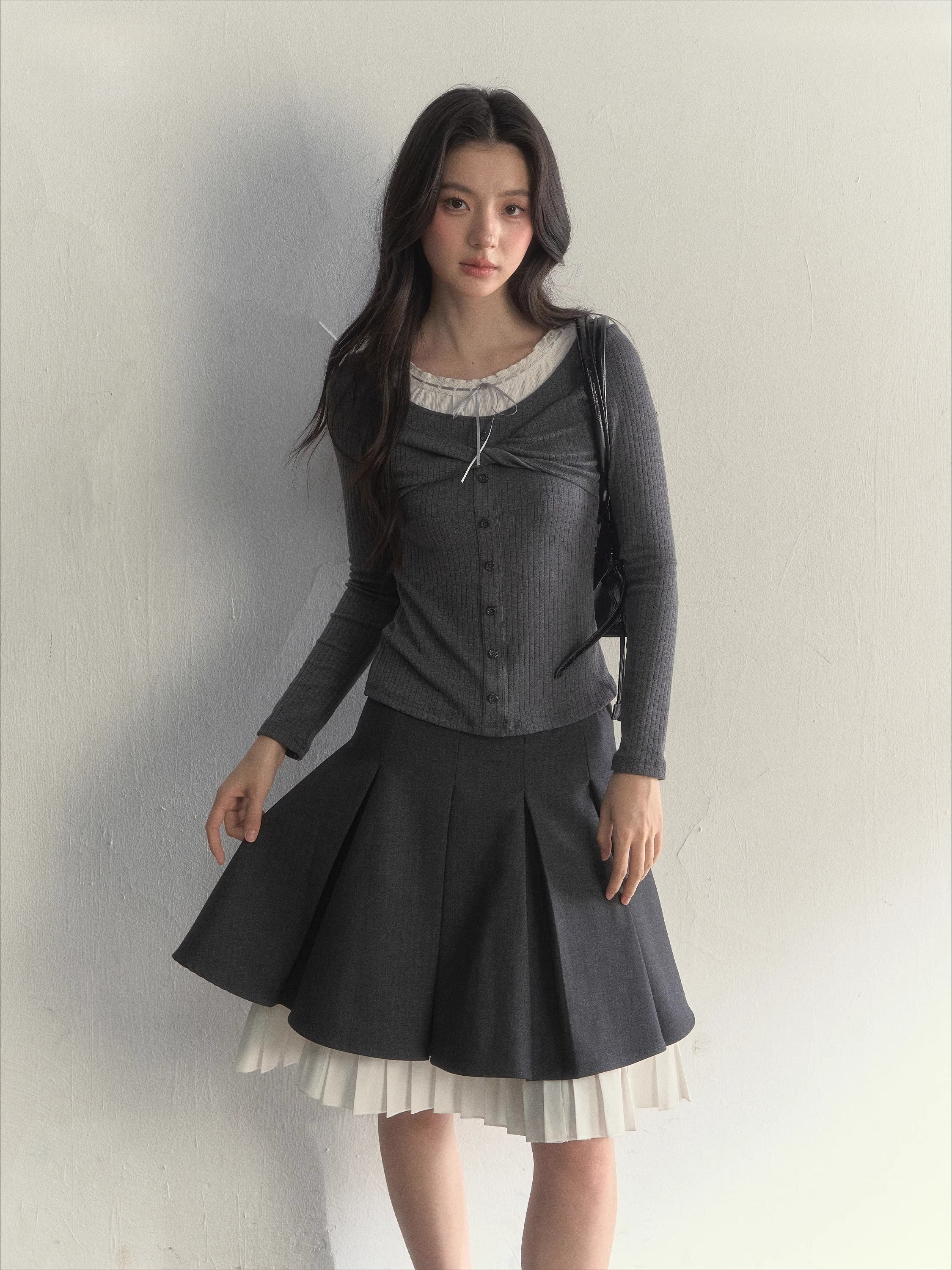 Bowknot Knit T-Shirt