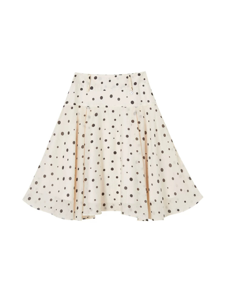 Lyocell Polka Dot Skirt