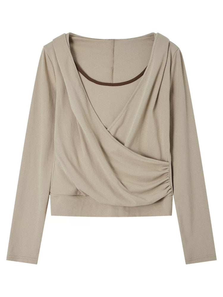 Cross Hooded Long Sleeve Tee
