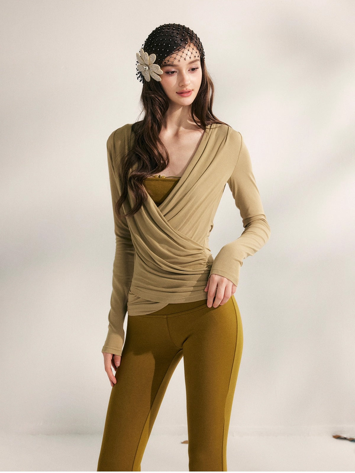 Autumn Tea Modal Knit Blouse