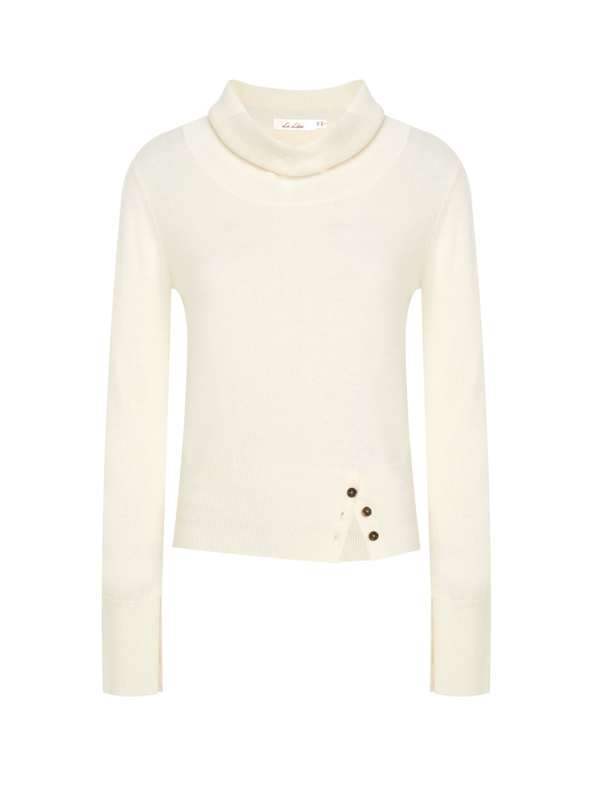 Cowl Neck Fitted Knit Top