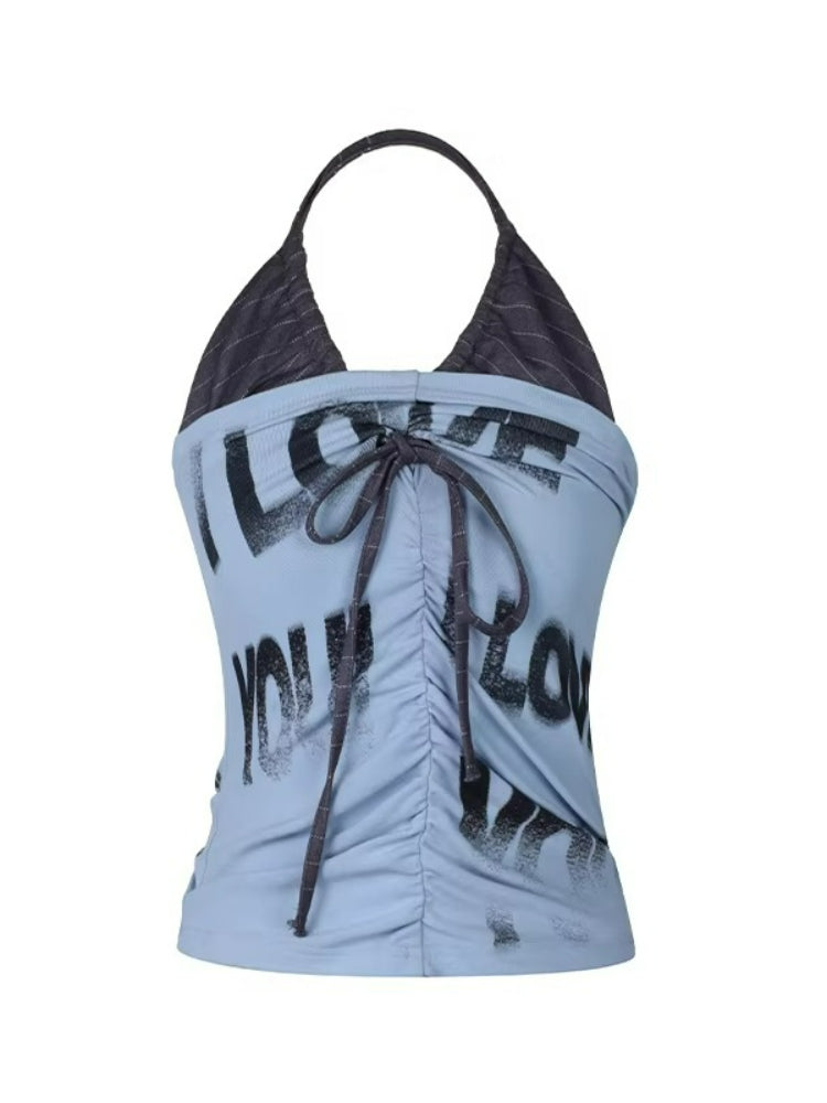 Layered Halter Bandeau Top