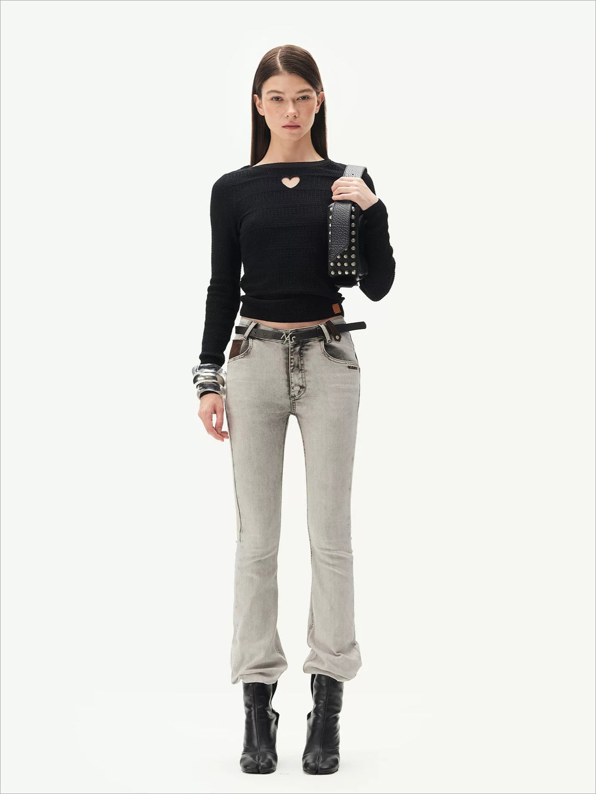 Heart Cutout Long Sleeve Tee
