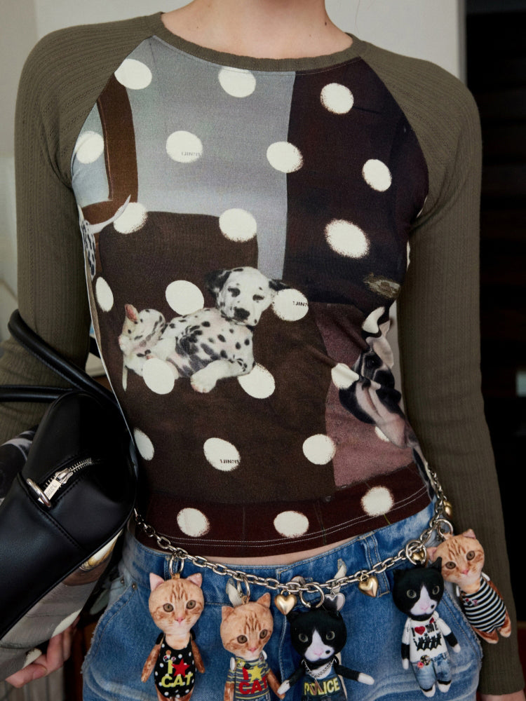 Funny 3D Cat Doll Bag Charm