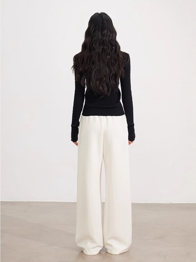 Black & Off-white Logo Knit Pullover