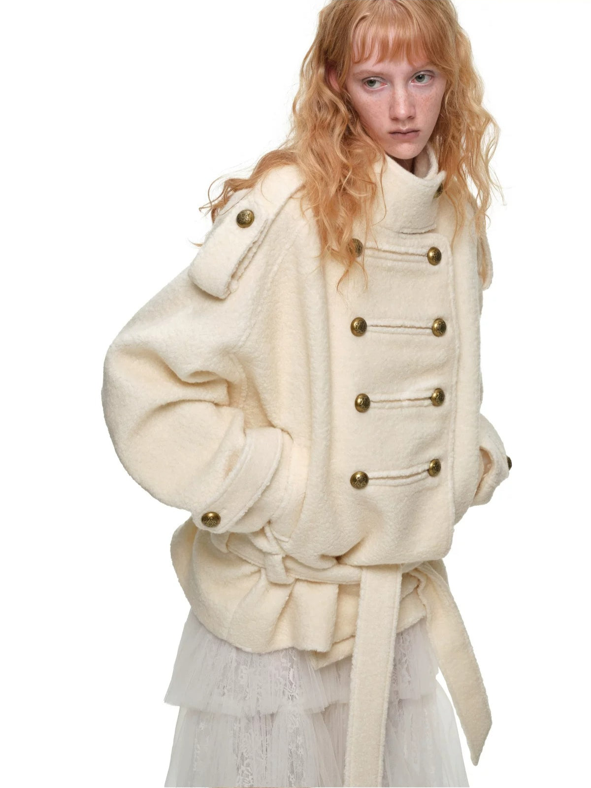 Napoleon Double Breasted Tweed Coat