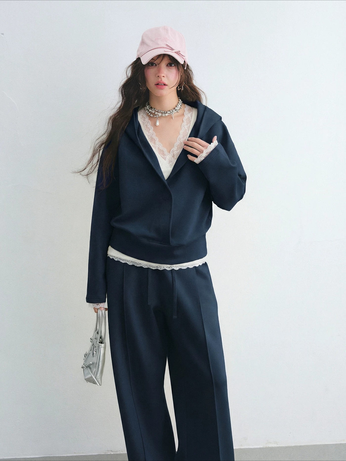 Lace Cami Hoodie & Pants Set