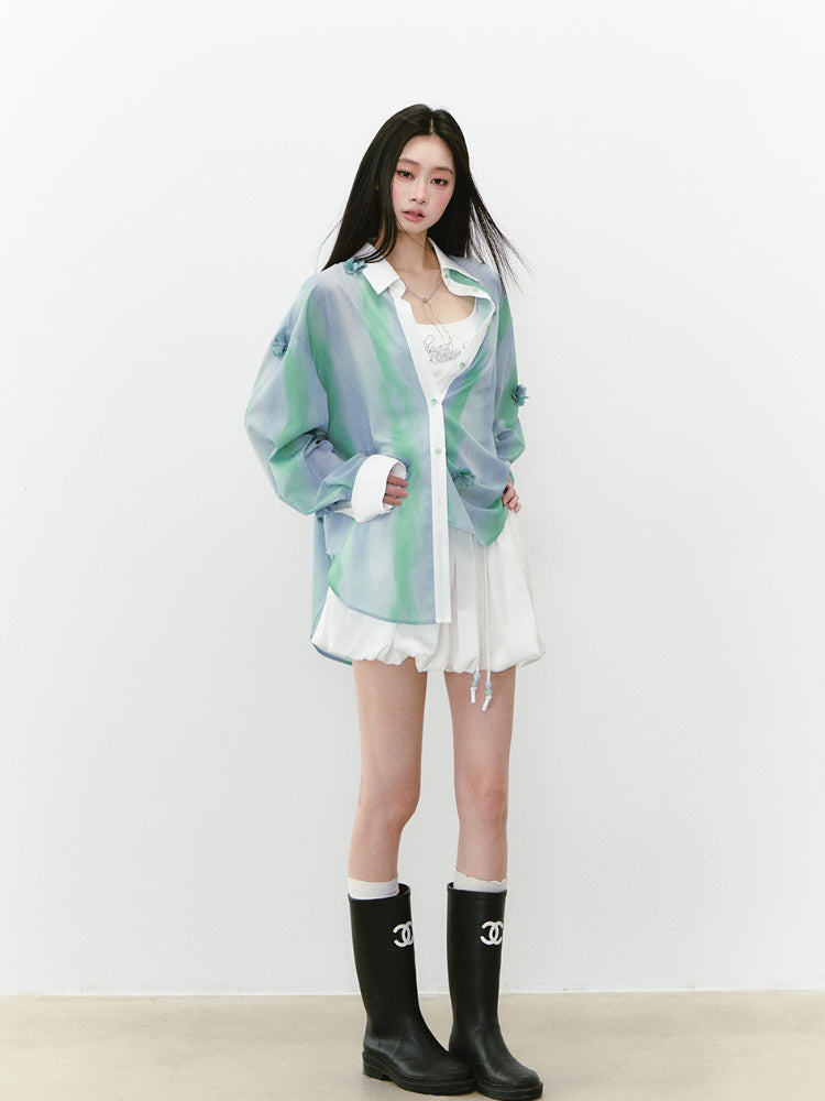 Floral Thin Flowing Sunshade Shirt