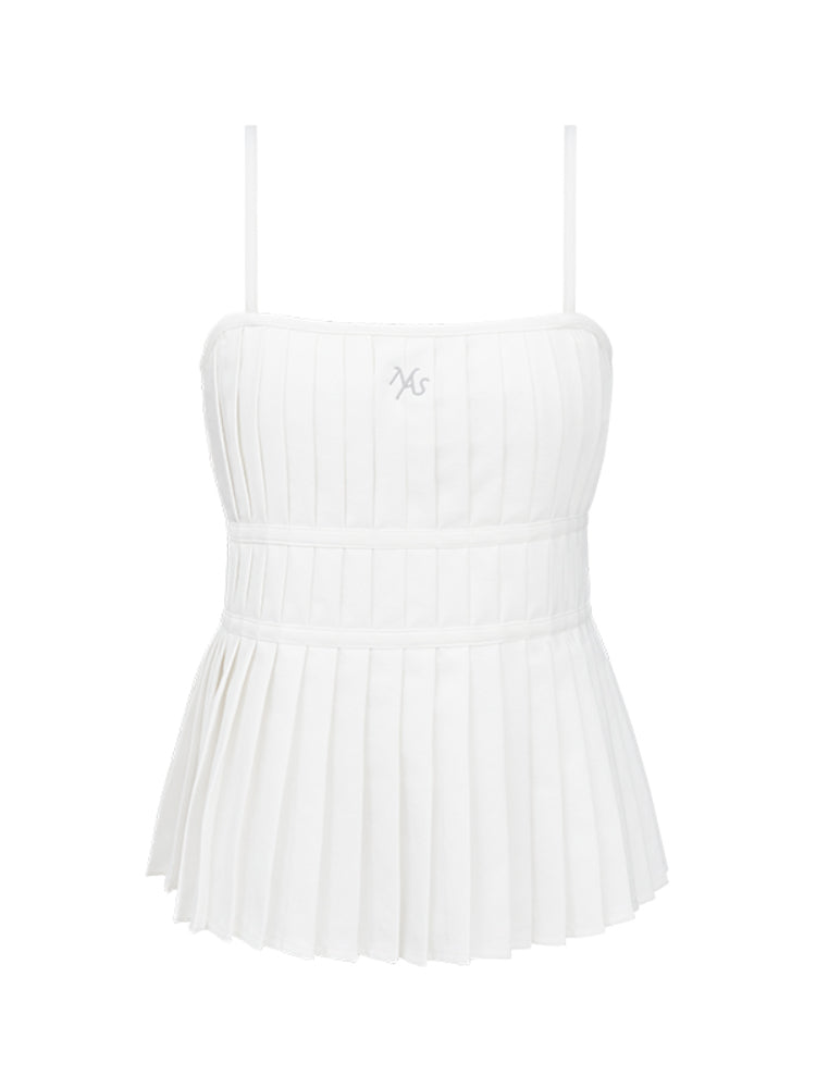 Off-The-Shoulder Backless Waist-Cinching Vest Sling