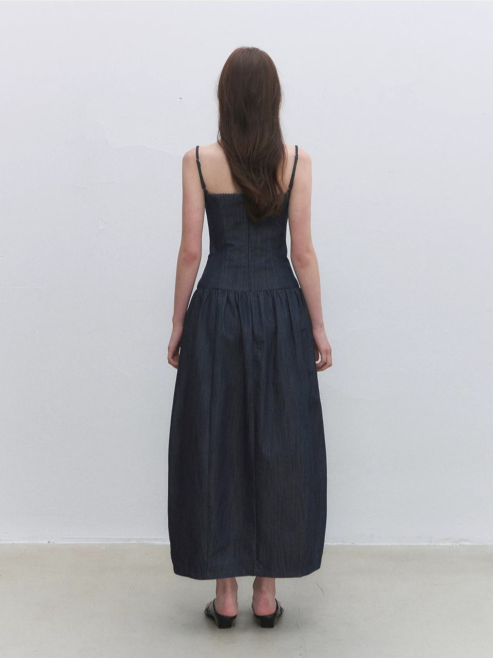 Pleated Tie Cami Dress