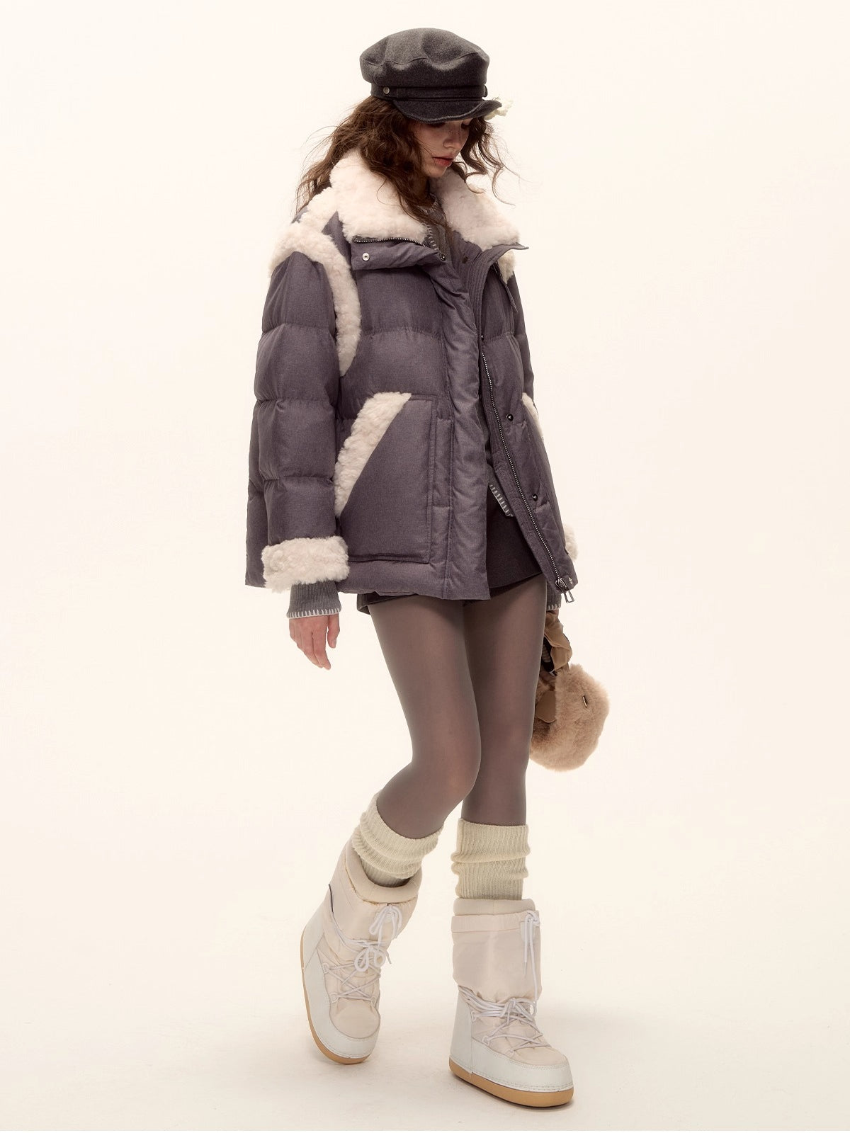 Sherpa Panel Down Jacket