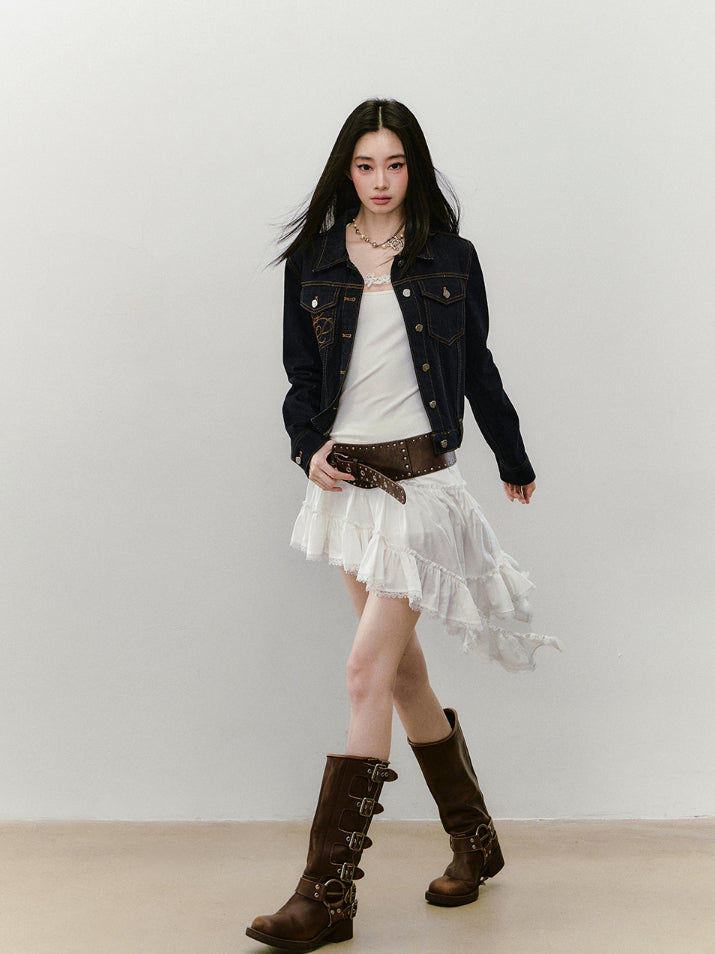 Denim Original Color Loose Fit Denim Jacket