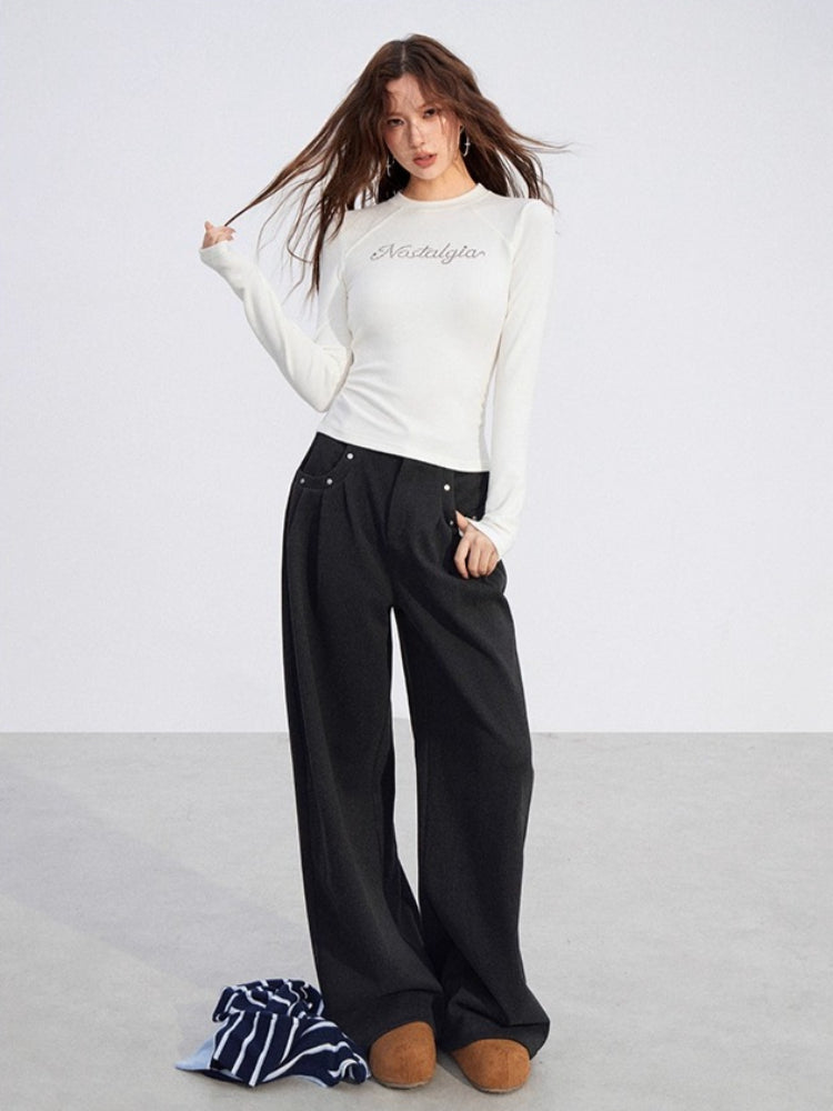 Wool Wide-Leg Pants