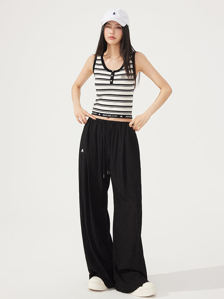 U-neck Striped Knitted Vest