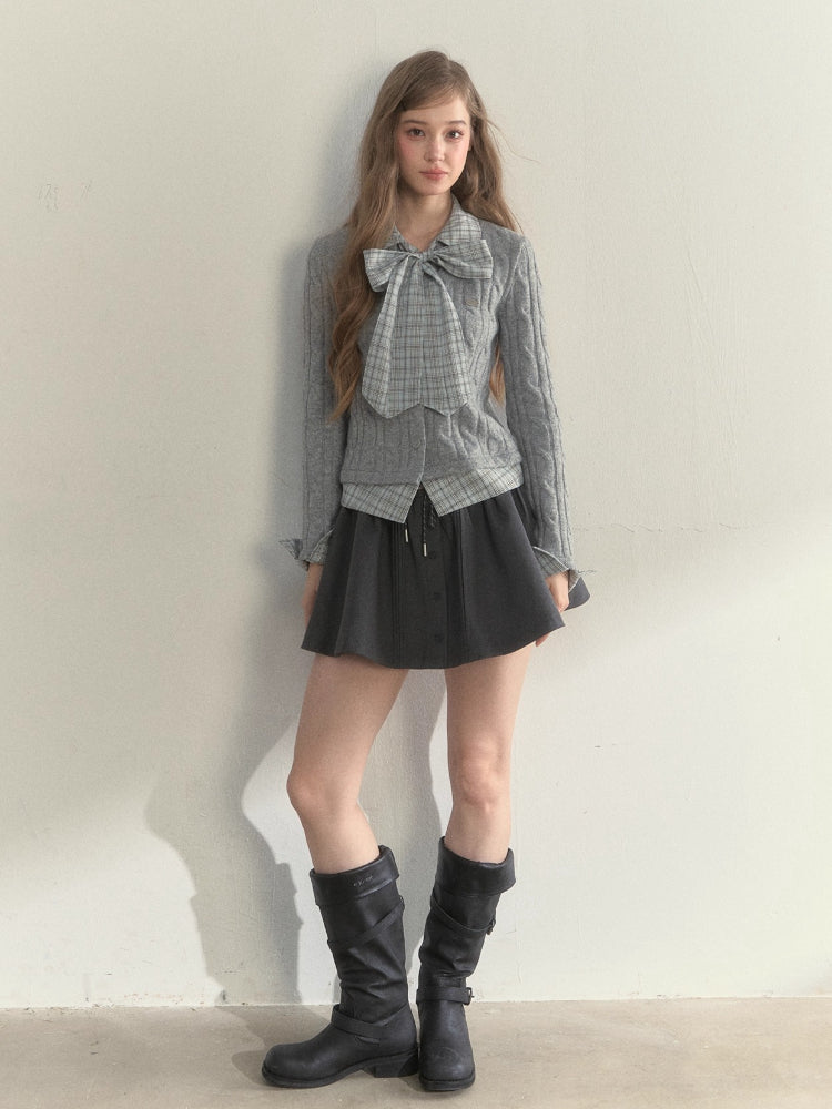 Cable Bow-Tie Splice Sweater