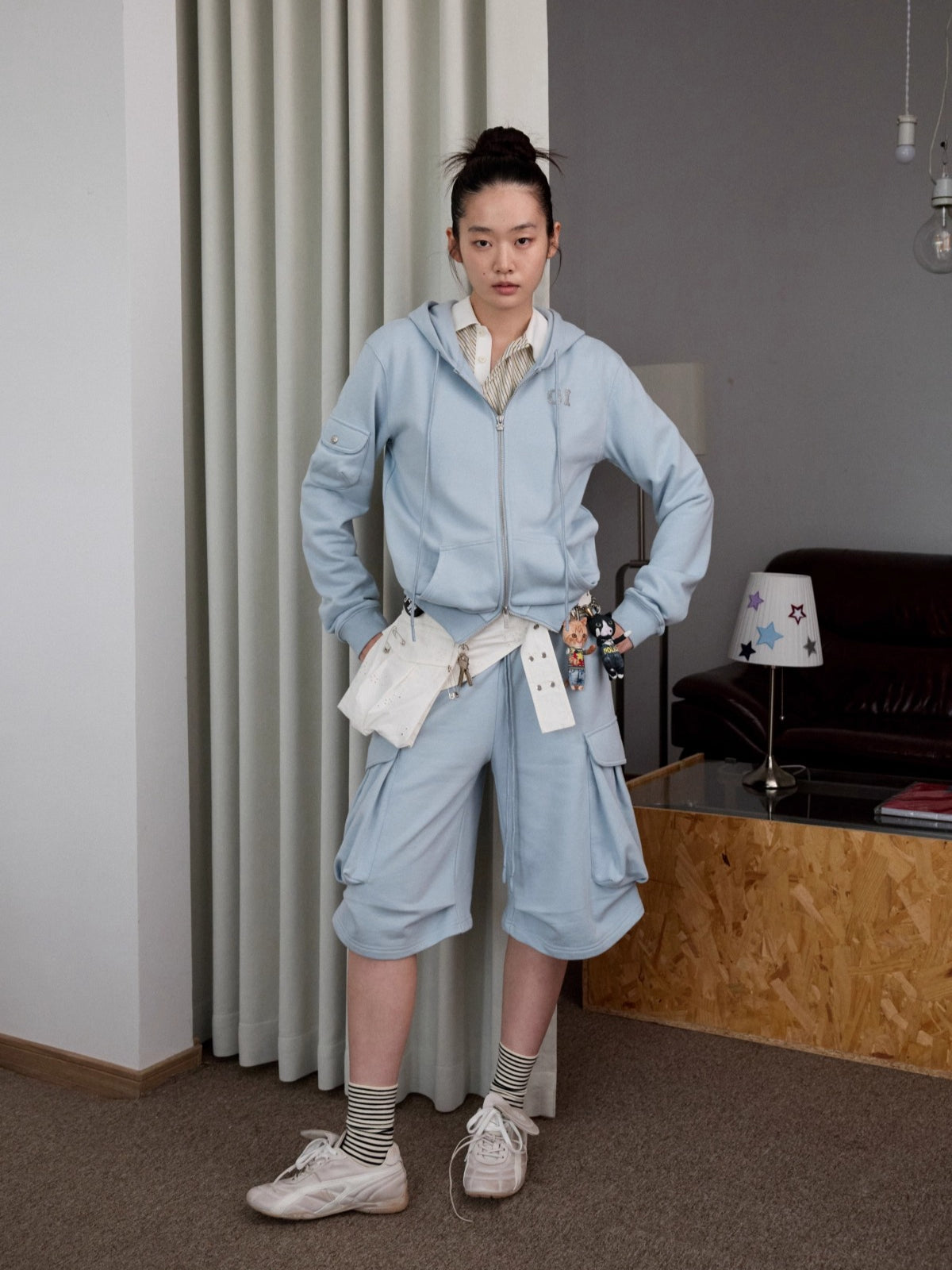Embroidered Jacquard Utility Belt Bag
