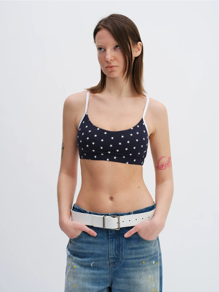Star Print Sports Bra
